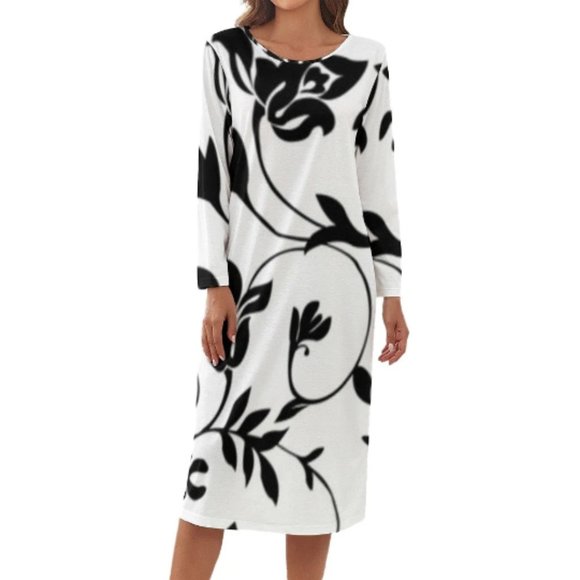 Black Vine Elegant Dress All Sizes - Picture 3 of 4